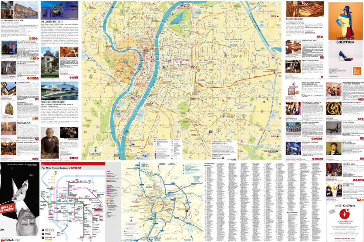 لیون فرانس کے سیاحوں کی نقشہ