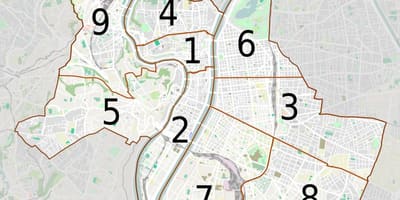 کا نقشہ لیون arrondissements